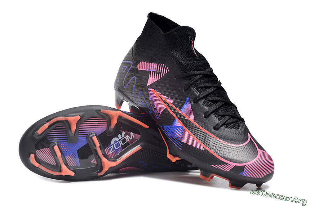 Nike Air Zoom Mercurial Superfly 9 Elite FG Football Boots - Black/Purple/Pink 0