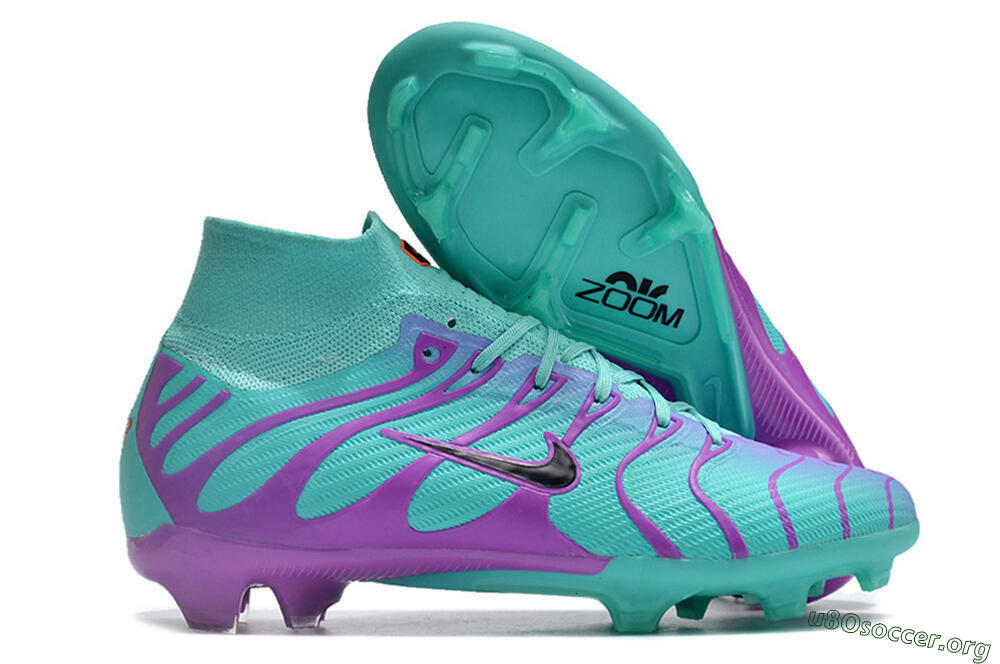Nike Air Zoom Mercurial Superfly 9 Elite FG Football Boots - Jade/Purple/Black 2