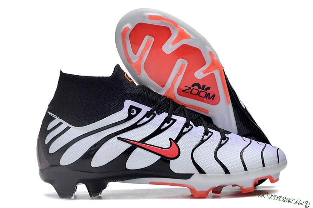 Nike Air Zoom Mercurial Superfly 9 Elite FG Football Boots - White/Black/Red 2
