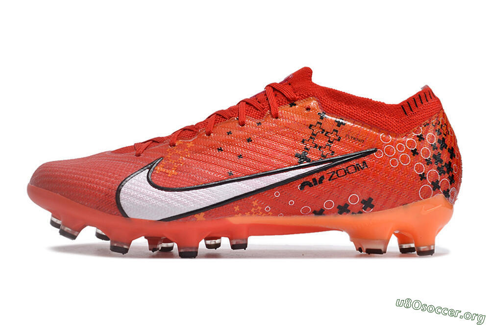 Nike Air Zoom Mercurial Vapor 15 Elite AG Football Boots - Red/White/Black 3