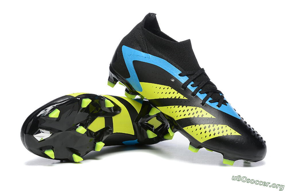 Adidas Predator Accuracy.1 FG Football Boots - Black/Blue/Yellow 4