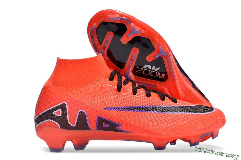 Nike Air Zoom Mercurial Superfly 9 Elite FG Football Boots - Red/Black/Purple 2