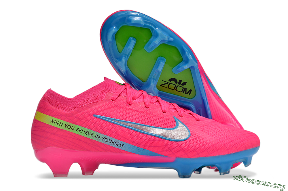 Nike Air Zoom Mercurial Vapor 15 Elite FG Football Boots - Pink/Silver/Blue 2