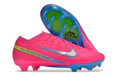 Nike Air Zoom Mercurial Vapor 15 Elite FG Football Boots - Pink/Silver/Blue