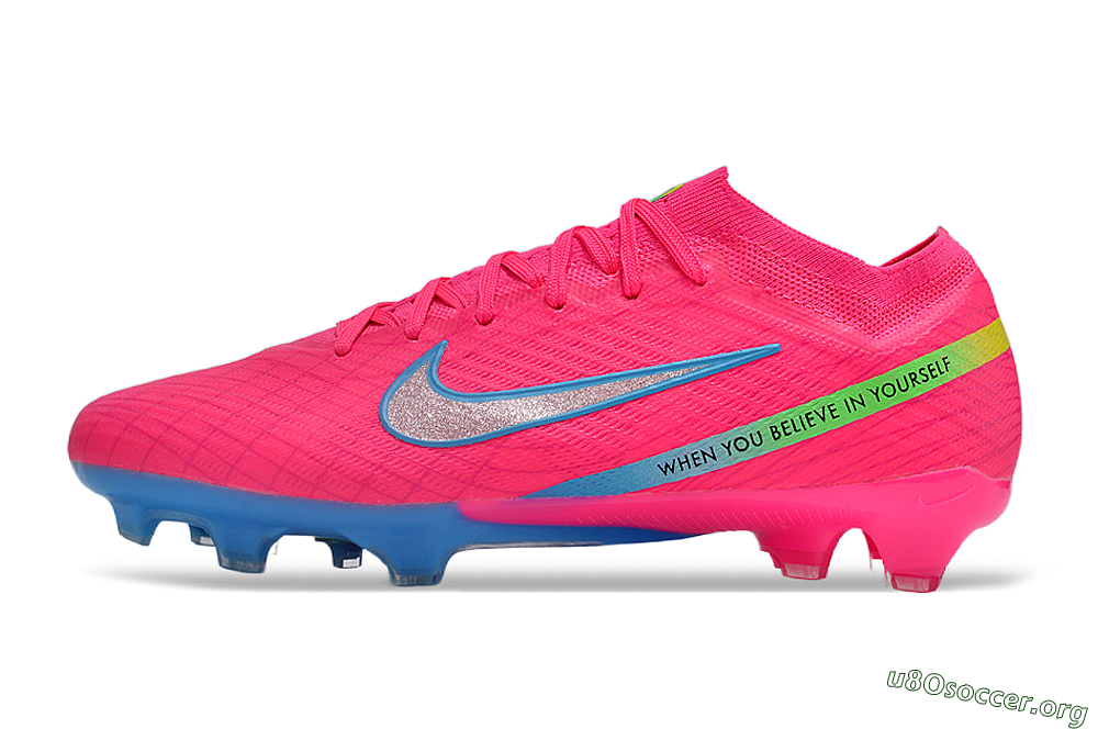 Nike Air Zoom Mercurial Vapor 15 Elite FG Football Boots - Pink/Silver/Blue 3