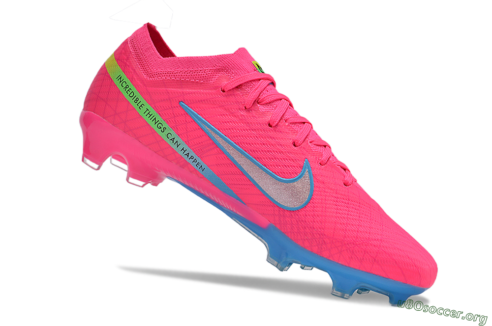 Nike Air Zoom Mercurial Vapor 15 Elite FG Football Boots - Pink/Silver/Blue 4