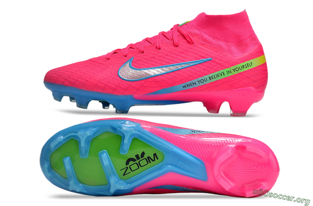 Nike Air Zoom Mercurial Superfly 9 Elite FG Football Boots - Pink/Silver/Blue 1
