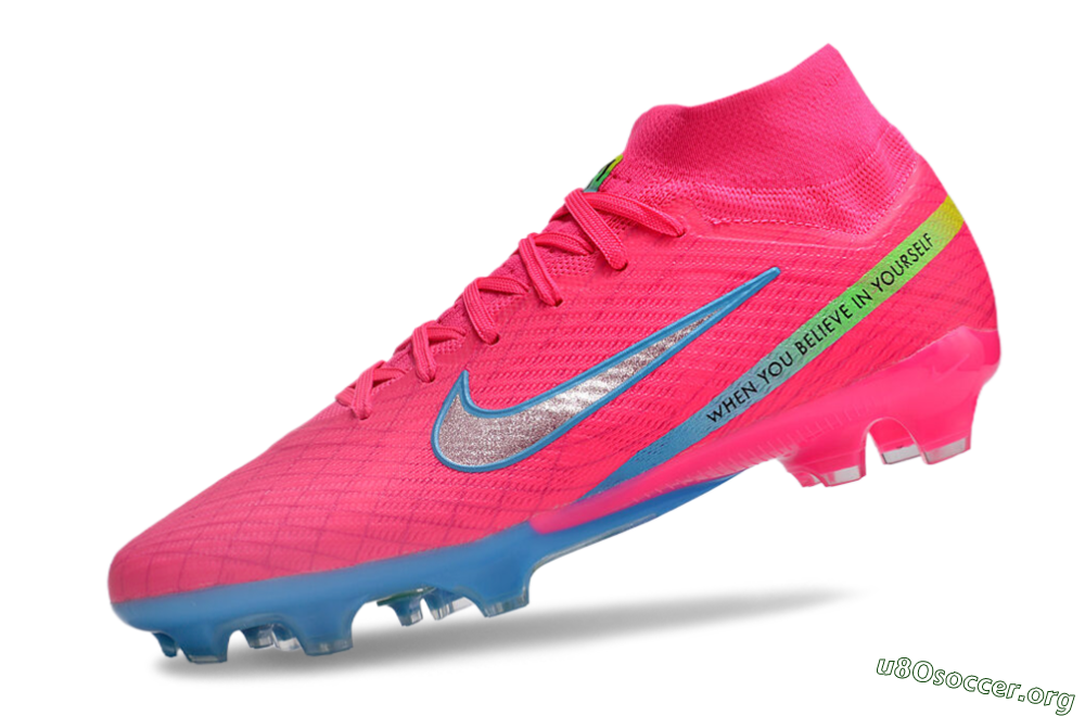Nike Air Zoom Mercurial Superfly 9 Elite FG Football Boots - Pink/Silver/Blue 5