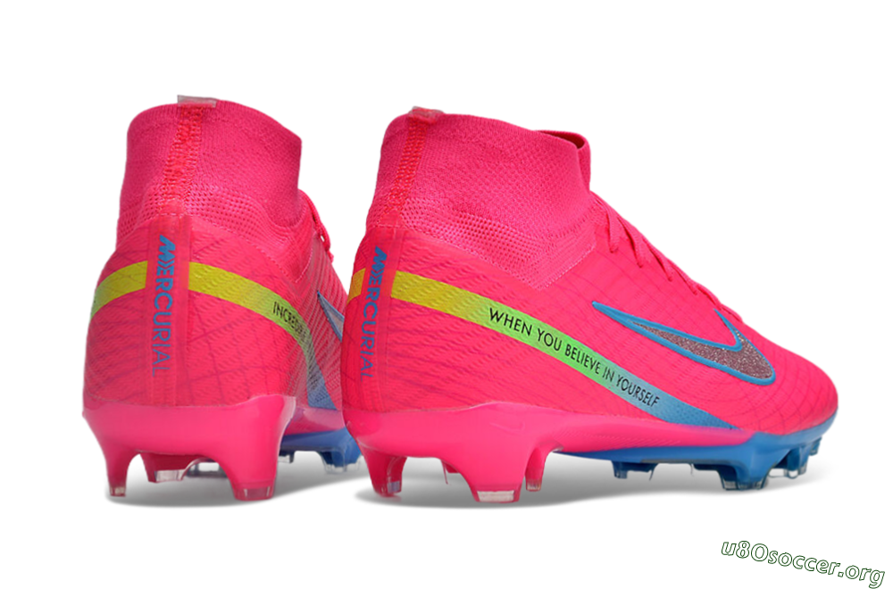 Nike Air Zoom Mercurial Superfly 9 Elite FG Football Boots - Pink/Silver/Blue 6