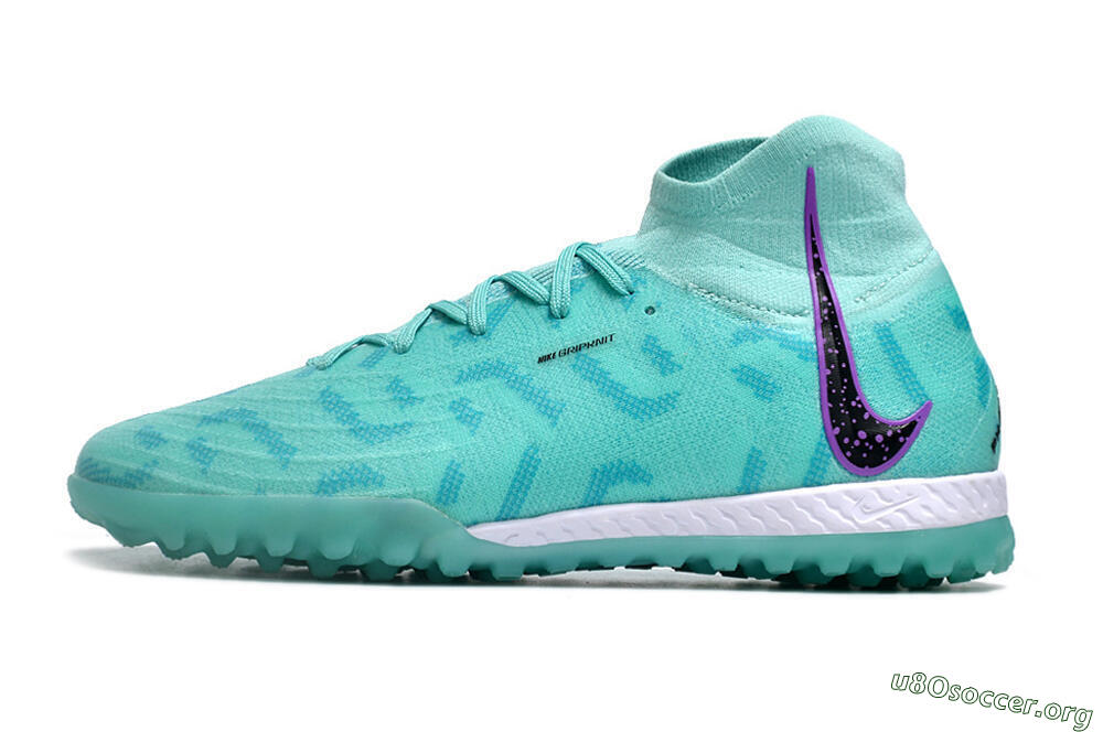 Nike Phantom Luna Elite NU TF Football Shoes - Green/Yellow/Purple/Black 3