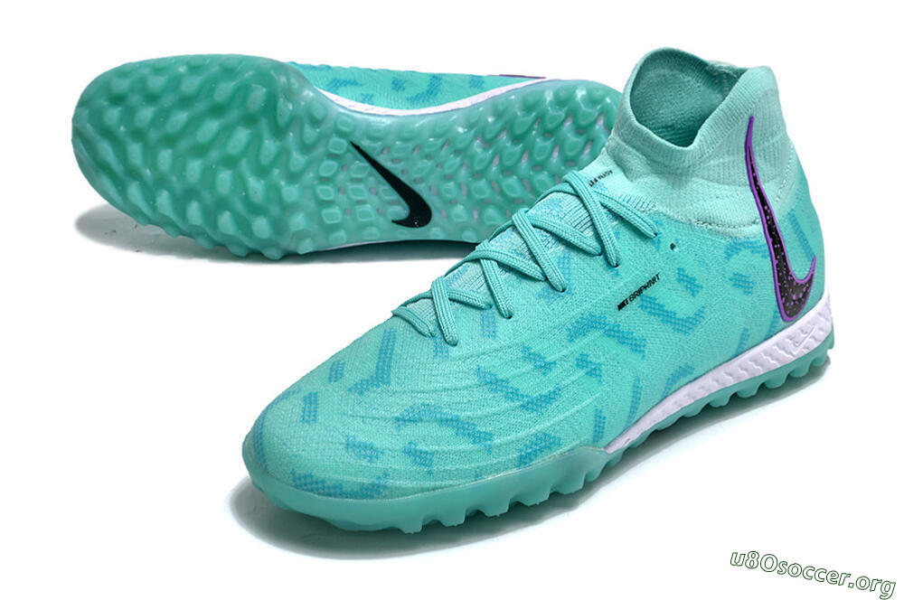 Nike Phantom Luna Elite NU TF Football Shoes - Green/Yellow/Purple/Black 0