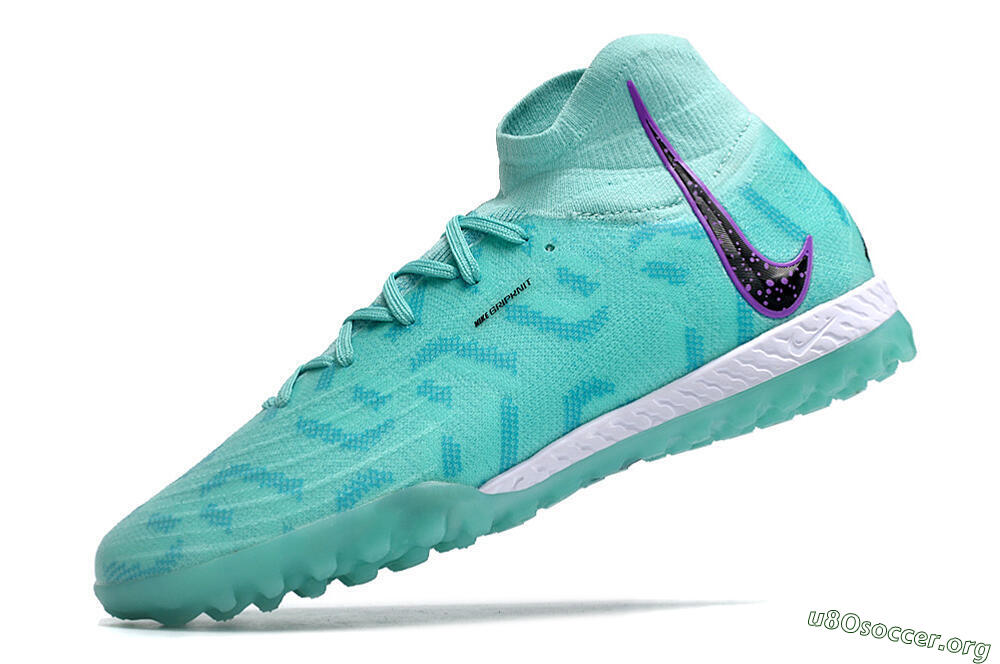 Nike Phantom Luna Elite NU TF Football Shoes - Green/Yellow/Purple/Black 5