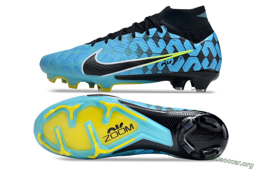 Nike Air Zoom Mercurial Superfly 9 Elite FG Football Boots - Blue/Black/White/Green 1