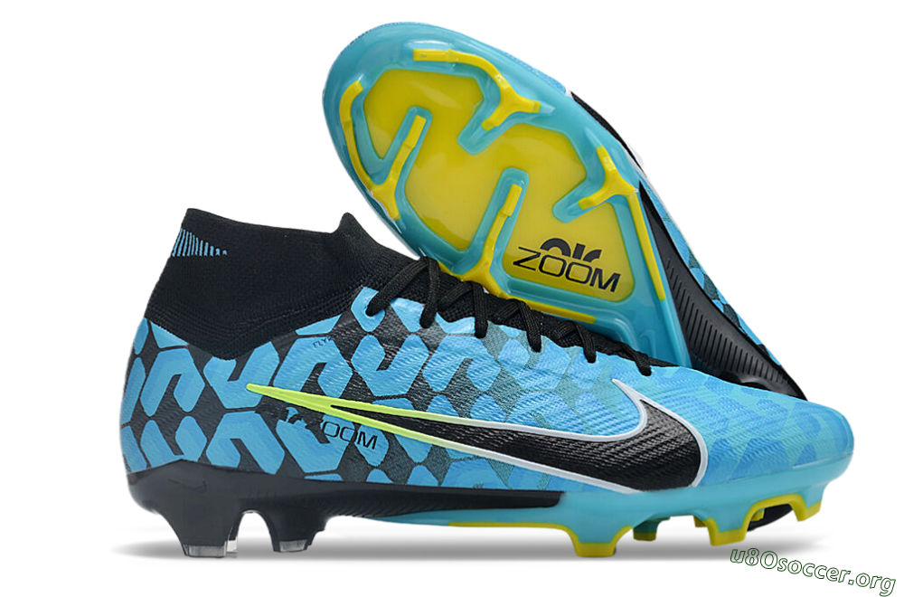 Nike Air Zoom Mercurial Superfly 9 Elite FG Football Boots - Blue/Black/White/Green 2