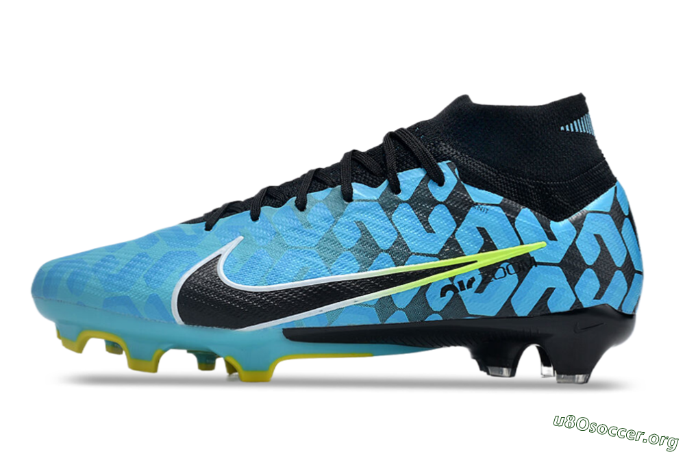Nike Air Zoom Mercurial Superfly 9 Elite FG Football Boots - Blue/Black/White/Green 3