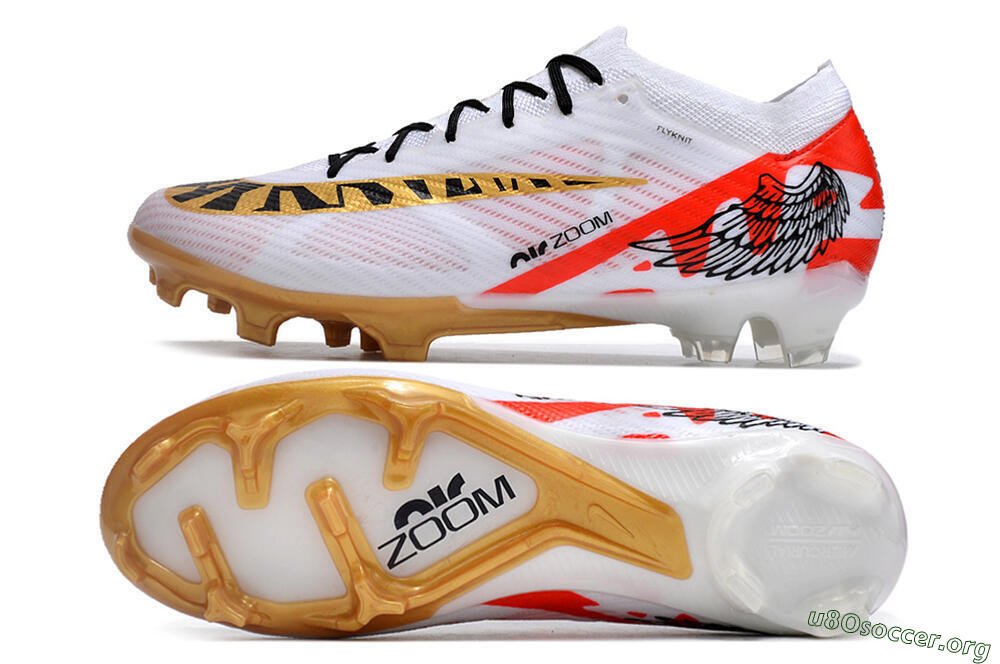 Nike Air Zoom Mercurial Vapor 15 Elite FG Football Boots - White/Gold/Black/Red 1