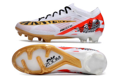 Nike Air Zoom Mercurial Vapor 15 Elite FG Football Boots - White/Gold/Black/Red