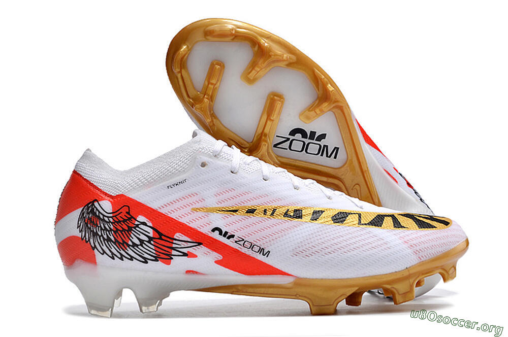 Nike Air Zoom Mercurial Vapor 15 Elite FG Football Boots - White/Gold/Black/Red 2