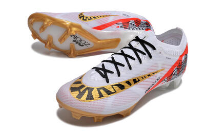 Nike Air Zoom Mercurial Vapor 15 Elite FG Football Boots - White/Gold/Black/Red