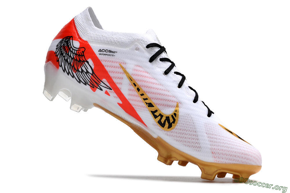 Nike Air Zoom Mercurial Vapor 15 Elite FG Football Boots - White/Gold/Black/Red 4