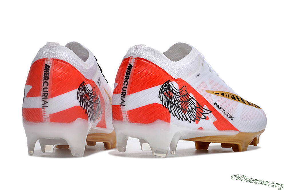 Nike Air Zoom Mercurial Vapor 15 Elite FG Football Boots - White/Gold/Black/Red 6