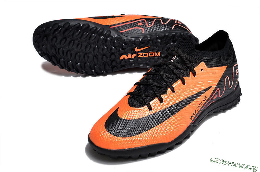 Nike Air Zoom Mercurial Vapor 15 Elite TF Football Shoes - Orange/Black 0