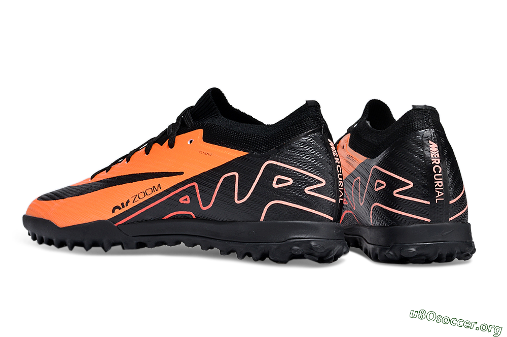 Nike Air Zoom Mercurial Vapor 15 Elite TF Football Shoes - Orange/Black 5