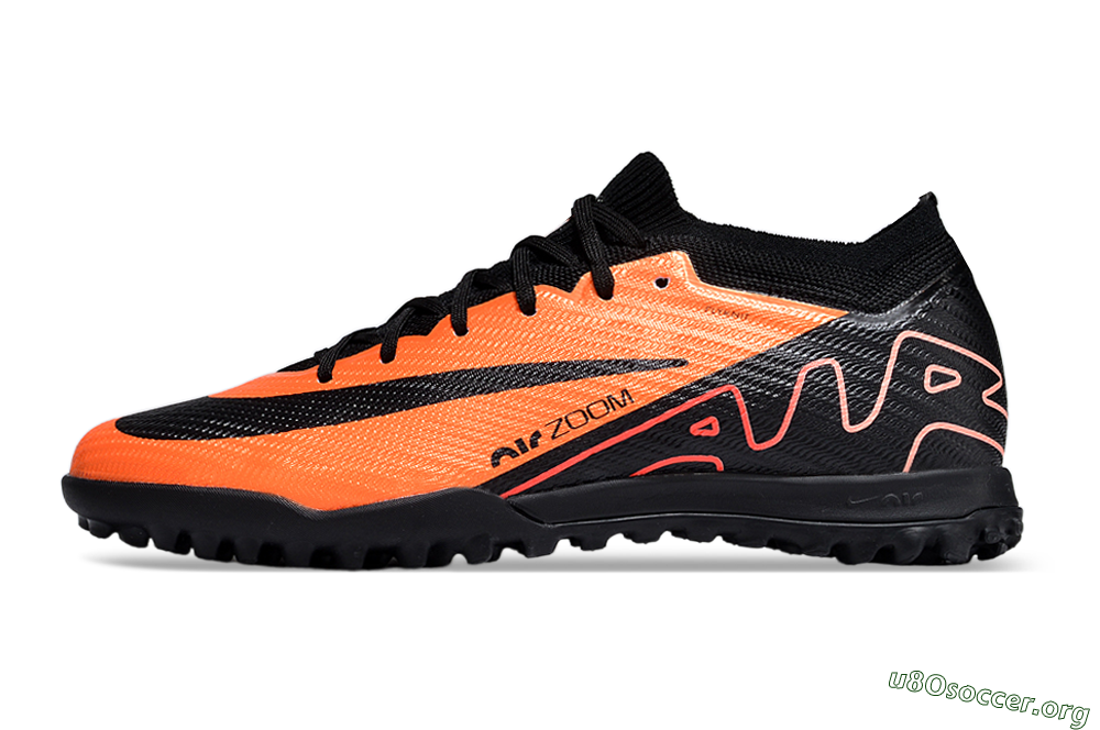 Nike Air Zoom Mercurial Vapor 15 Elite TF Football Shoes - Orange/Black 3