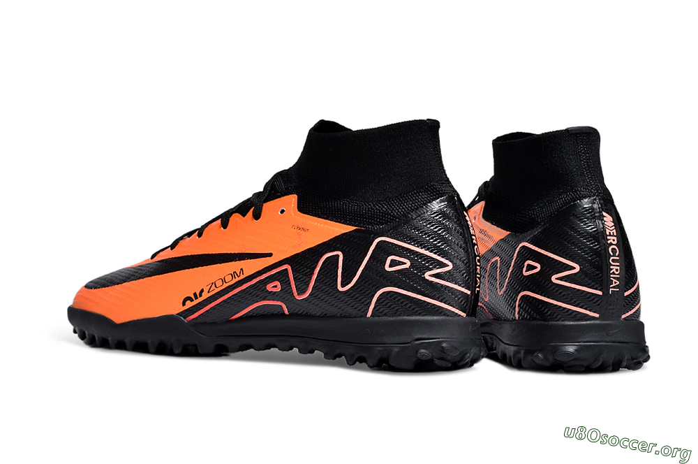Nike Air Zoom Mercurial Superfly 9 Elite TF Football Shoes - Orange/Black 4