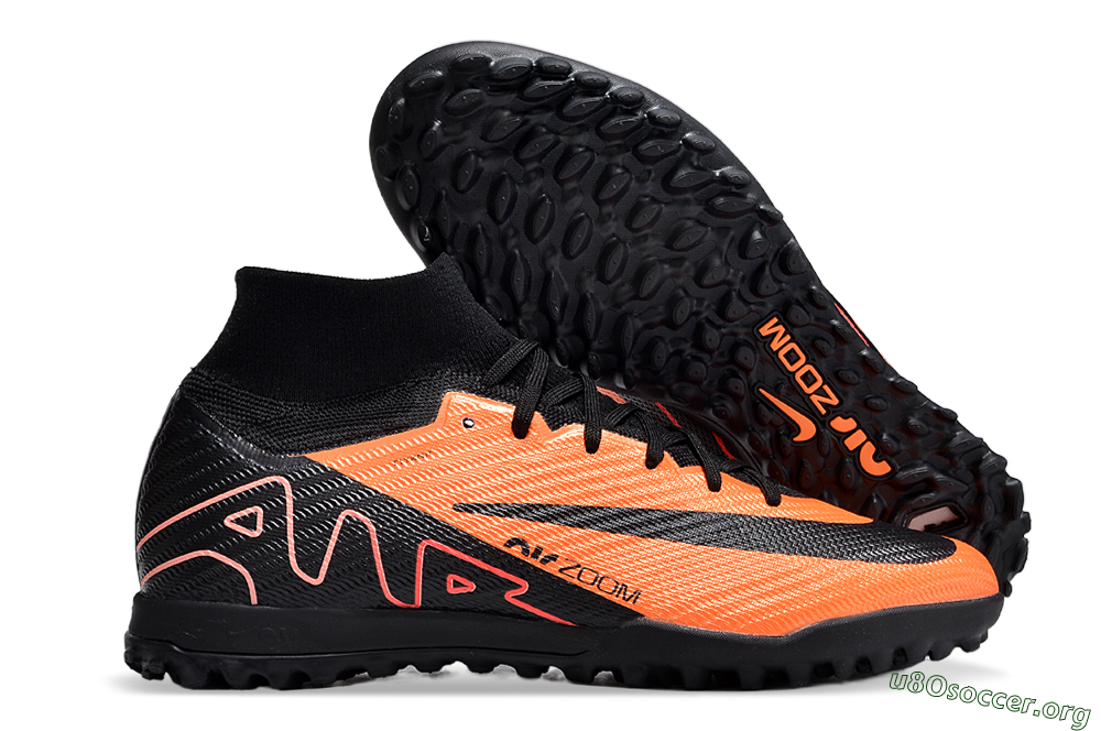 Nike Air Zoom Mercurial Superfly 9 Elite TF Football Shoes - Orange/Black 2