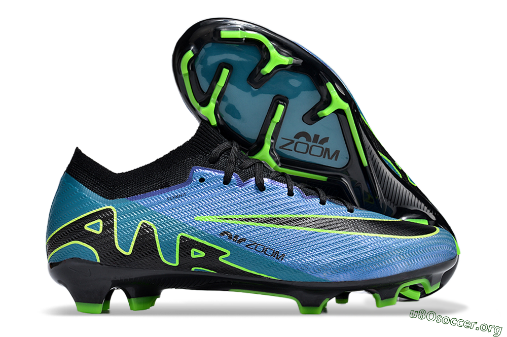 Nike Air Zoom Mercurial Vapor 15 Elite FG Football Boots - Blue/Black/Yellow 2