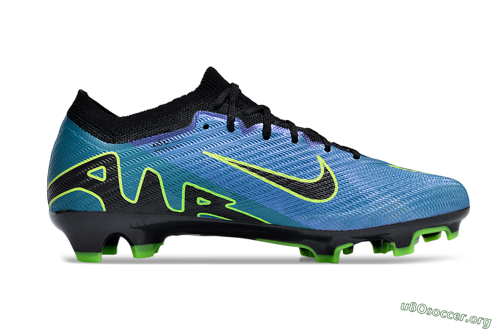 Nike Air Zoom Mercurial Vapor 15 Elite FG Football Boots - Blue/Black/Yellow 4