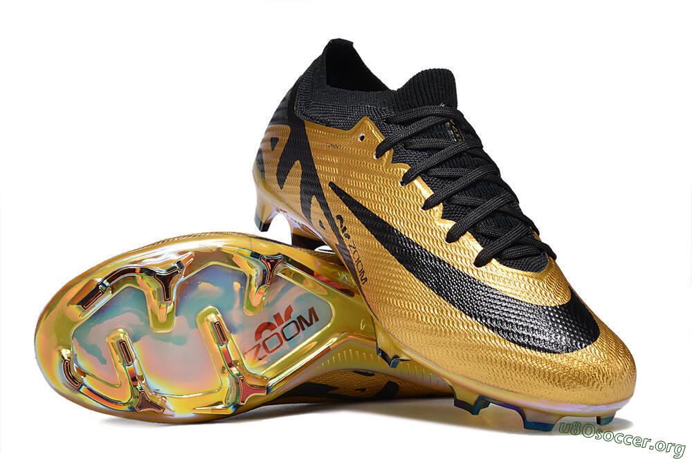 Nike Air Zoom Mercurial Vapor 15 Elite FG Football Boots - Gold/Black 1