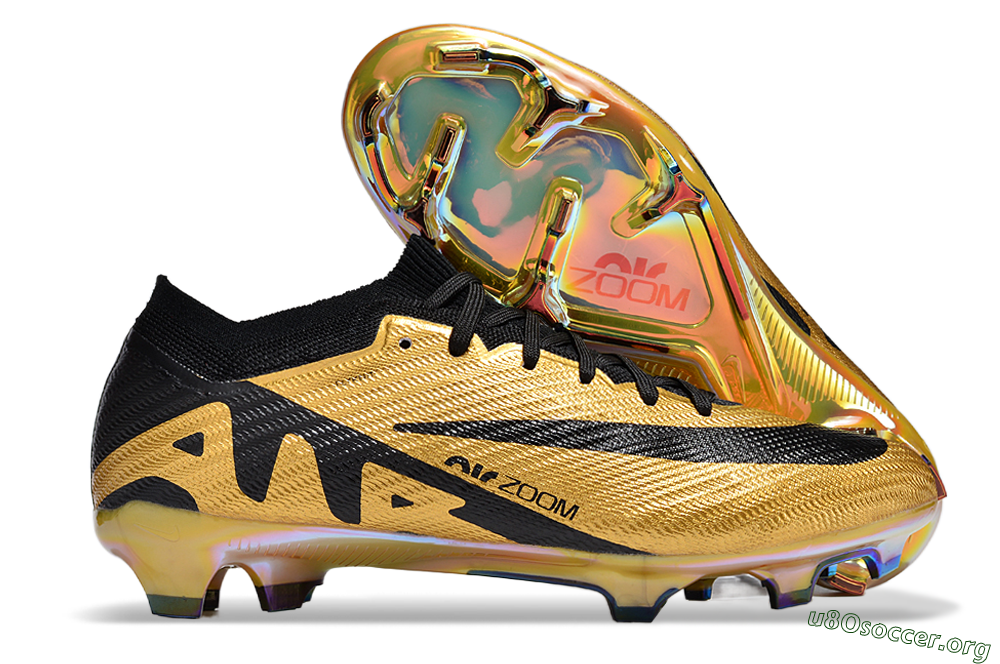 Nike Air Zoom Mercurial Vapor 15 Elite FG Football Boots - Gold/Black 2