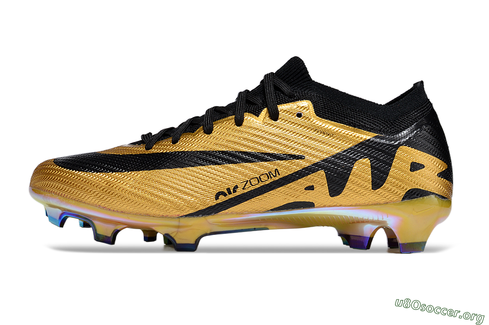 Nike Air Zoom Mercurial Vapor 15 Elite FG Football Boots - Gold/Black 3