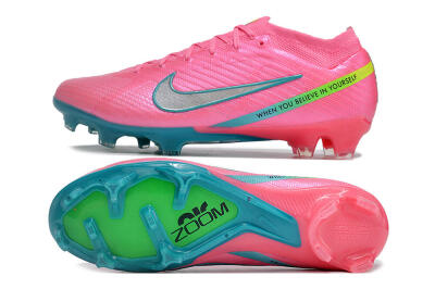 Nike Air Zoom Mercurial Vapor 15 Elite FG Football Boots - Pink/Silver/Blue/Yellow