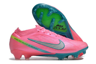 Nike Air Zoom Mercurial Vapor 15 Elite FG Football Boots - Pink/Silver/Blue/Yellow