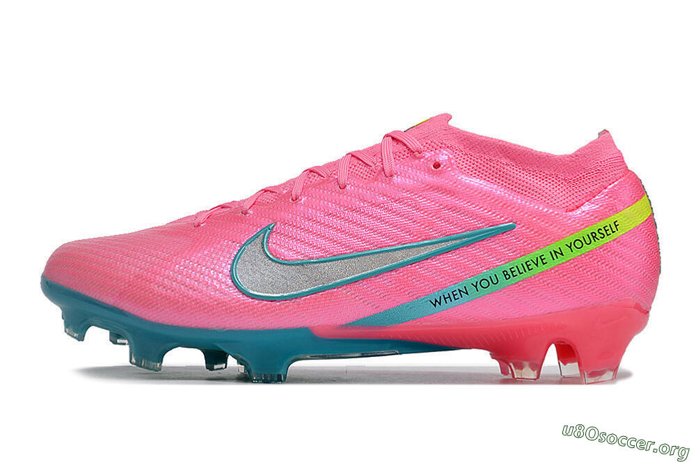 Nike Air Zoom Mercurial Vapor 15 Elite FG Football Boots - Pink/Silver/Blue/Yellow 3
