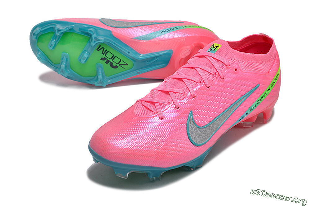 Nike Air Zoom Mercurial Vapor 15 Elite FG Football Boots - Pink/Silver/Blue/Yellow 0