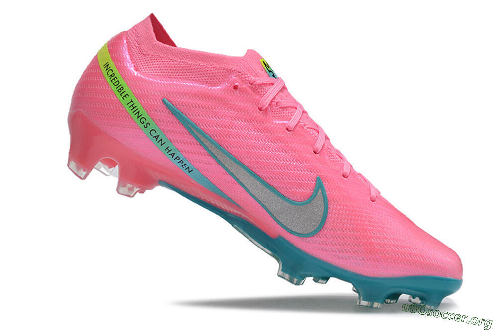 Nike Air Zoom Mercurial Vapor 15 Elite FG Football Boots - Pink/Silver/Blue/Yellow 4