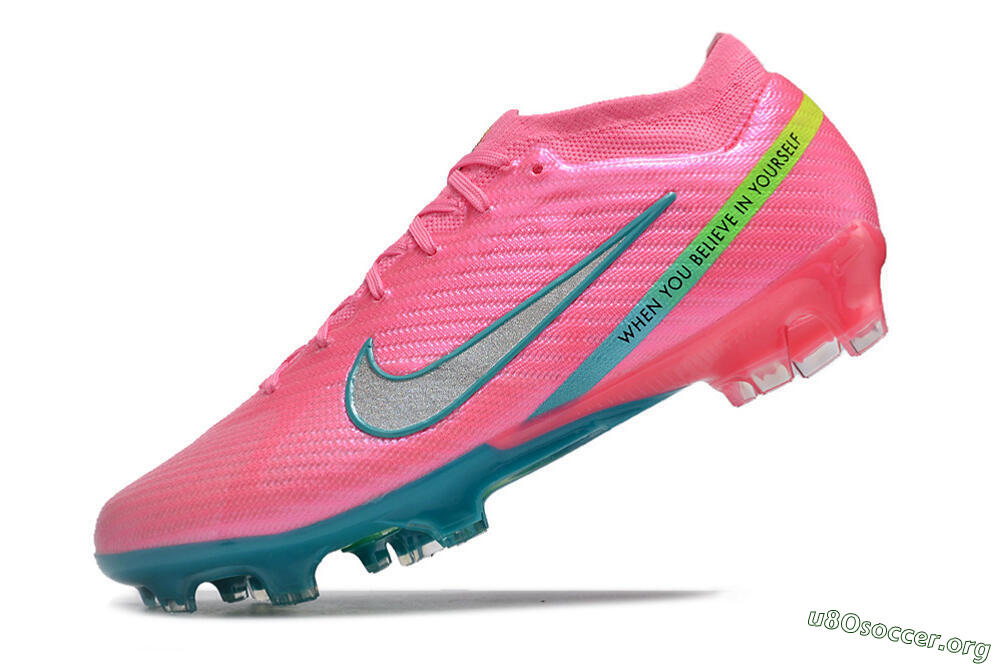 Nike Air Zoom Mercurial Vapor 15 Elite FG Football Boots - Pink/Silver/Blue/Yellow 5