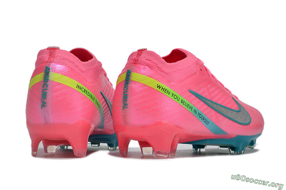 Nike Air Zoom Mercurial Vapor 15 Elite FG Football Boots - Pink/Silver/Blue/Yellow 6