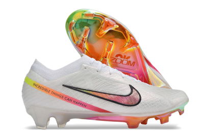 Nike Air Zoom Mercurial Vapor 15 Elite FG Football Boots - White/Pink/Black/Yellow/Gold