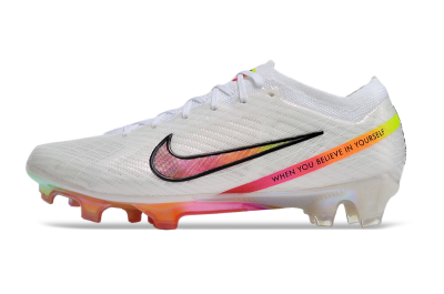 Nike Air Zoom Mercurial Vapor 15 Elite FG Football Boots - White/Pink/Black/Yellow/Gold