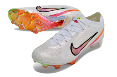 Nike Air Zoom Mercurial Vapor 15 Elite FG Football Boots - White/Pink/Black/Yellow/Gold