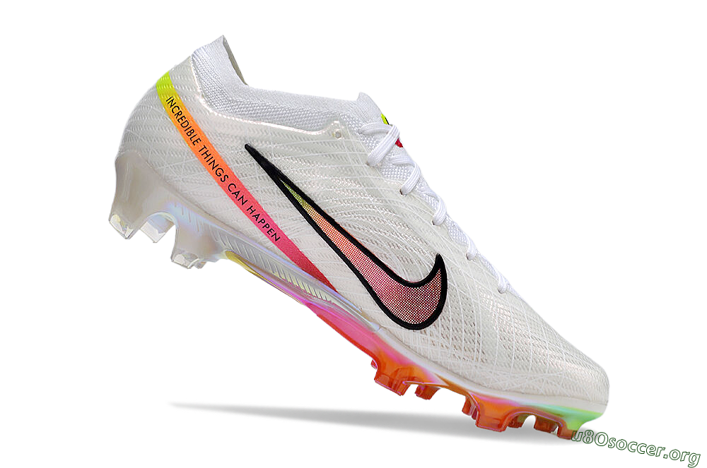 Nike Air Zoom Mercurial Vapor 15 Elite FG Football Boots - White/Pink/Black/Yellow/Gold 4
