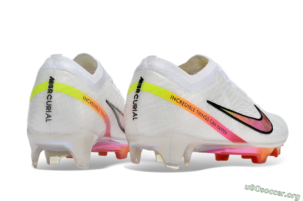 Nike Air Zoom Mercurial Vapor 15 Elite FG Football Boots - White/Pink/Black/Yellow/Gold 6
