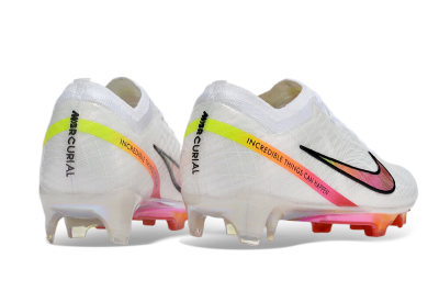 Nike Air Zoom Mercurial Vapor 15 Elite FG Football Boots - White/Pink/Black/Yellow/Gold