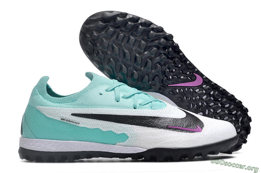 Nike Phantom GX Elite TF Football Shoes - White/Jade/Black/Purple 2