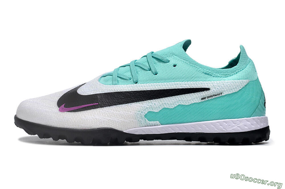 Nike Phantom GX Elite TF Football Shoes - White/Jade/Black/Purple 3
